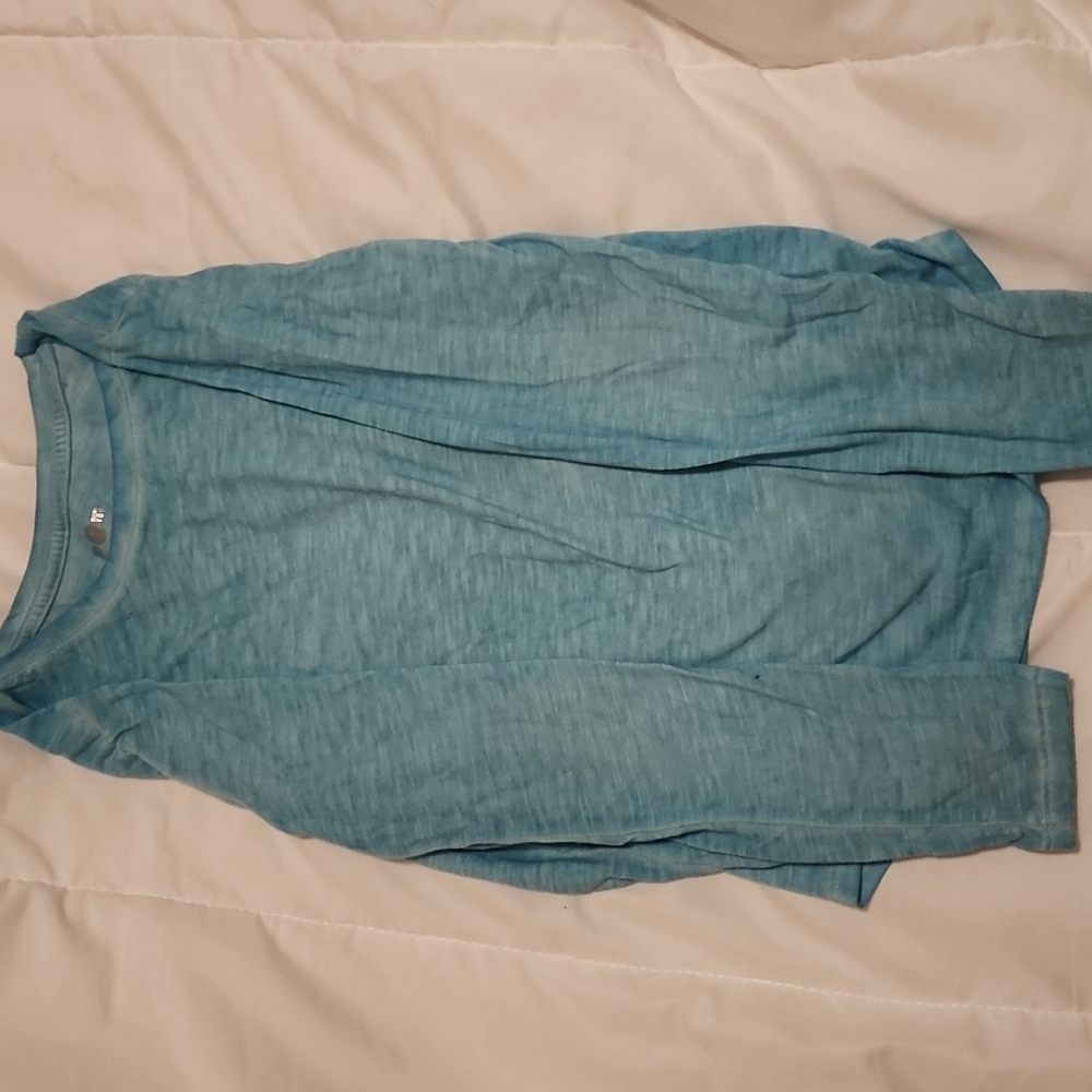 Long sleeved teal tee